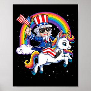 Póster Tío De Unicornio Sam 4 De Julio Mericornio Mujeres