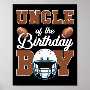 Póster Tío Del Niño Cumpleaños Partido De Fútbol Familia 