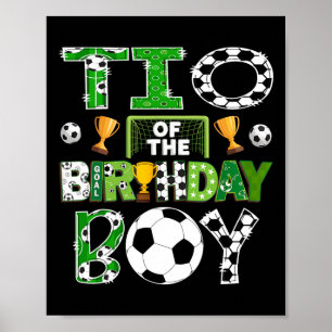 Póster Tío del niño de cumpleaños jugador de fútbol día d