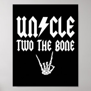 Póster Tío Dos El Bono Skeleton Mano Familia Cumpleaños B