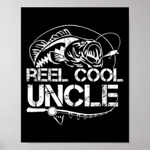 Póster Tío Genial Pesca Papá Día del Padre Regalo para Pa
