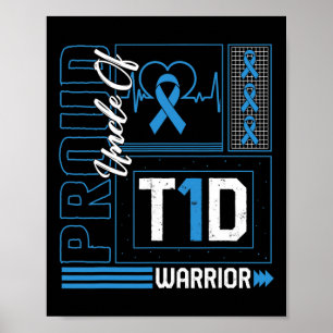 Póster Tío Orgulloso De Guerrero T1d Cinta Conciencia De 