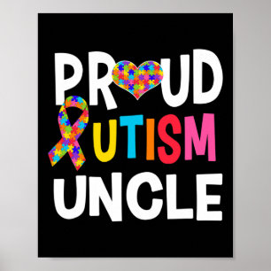 Póster Tío orgulloso del autismo Conciencia del autismo R