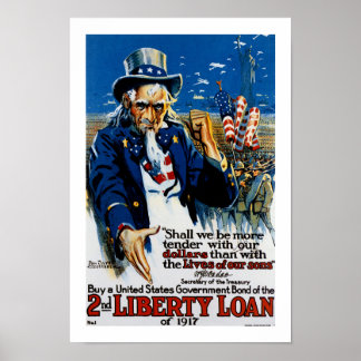 Póster Tío Sam 2º préstamo de libertad
