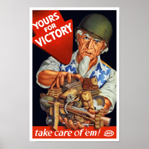 Póster Tío Sam -- El suyo para la victoria -- WWII