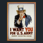 Póster tío sam poster<br><div class="desc">Poseer un pedazo de historia americana con tu propio tío,  lo mismo quiere poster</div>