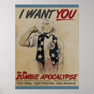 Póster Tío Sam te quiere por Poster Zombie Apocalypse