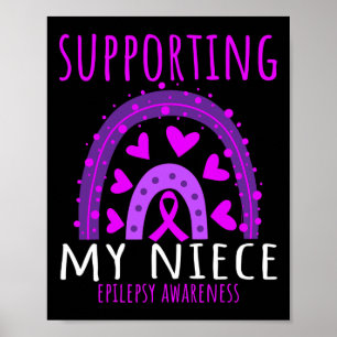 Póster Tío Tía Hombres Mujeres Morado Niña Apoyo Epilepsi