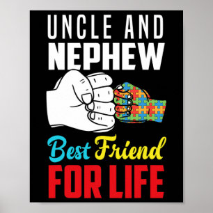 Póster Tío y sobrino mejor amigo para toda la vida autist