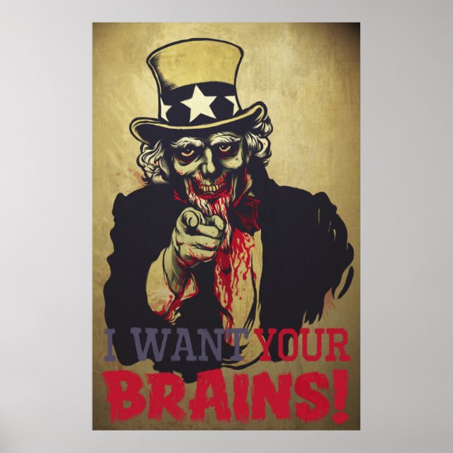 Póster Tío zombi Sam Print (Frente)