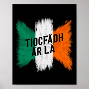 Póster Tiocfaidh Ar La Vintage Irlanda Bandera irlandesa 