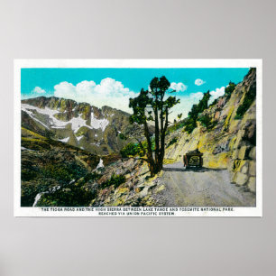 Póster Tioga Road High Sierra between Tahoe and Yosemit