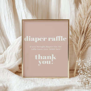 Póster Tipeografía de Arenisca Rosa para Baby Shower Paña