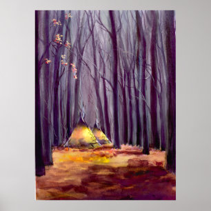 Póster TIPI LEAVES by SHARON SHARPE