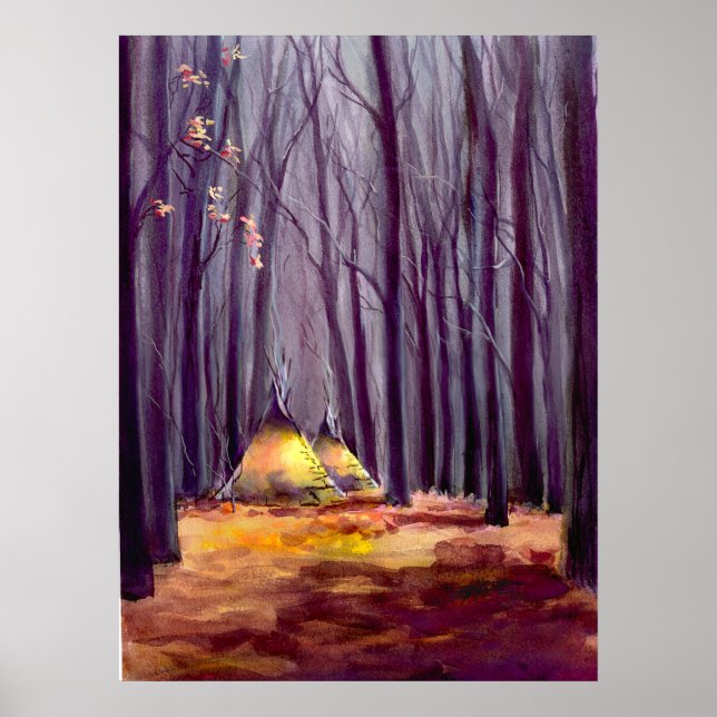 Póster TIPI LEAVES by SHARON SHARPE (Frente)