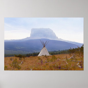 Póster Tipi, Monte Jefe, Parque Nacional Glaciar Montana