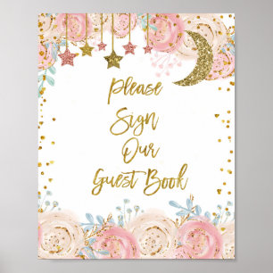 Póster Típica de oro Por favor Rótulo nuestro libro de in