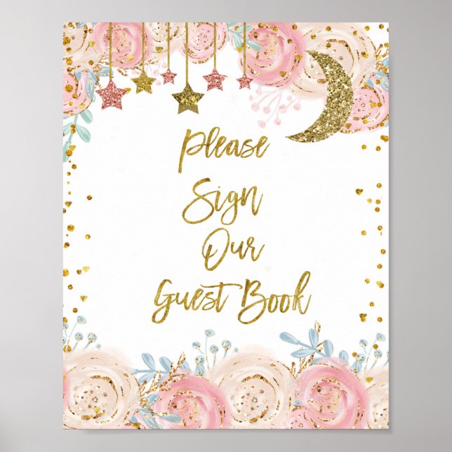 Póster Típica de oro Por favor Rótulo nuestro libro de in (Frente)