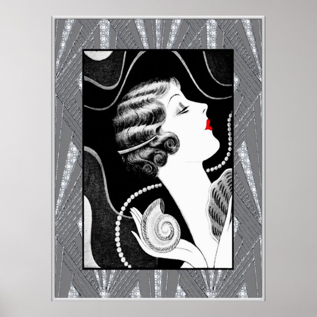 Póster Típicamente Lady de los años 20 (Frente)