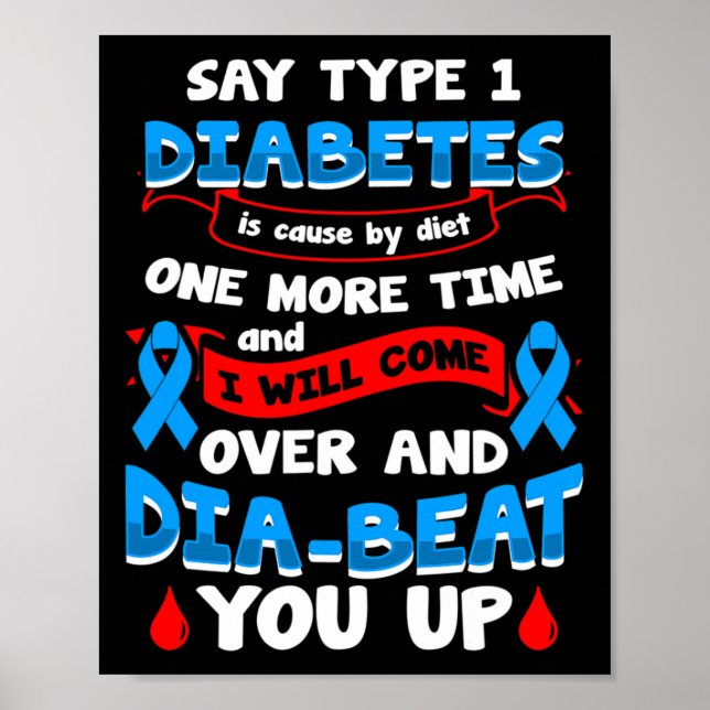 Póster Tipo 1 Conciencia sobre la diabetes 1 (Frente)