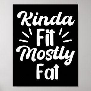 Póster Tipo De Aptitud Principalmente Grasa Fitness Funny