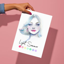 Póster Tipo de verano ligero Análisis estacional de color