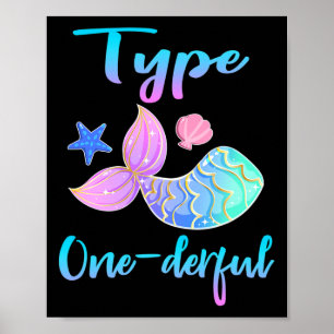 Póster Tipo Maravilloso Tipo 1 Diabetes Ropa de Sensibili