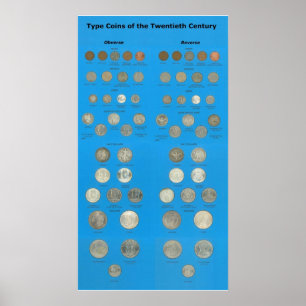 Póster Tipo monedas de los E.E.U.U.