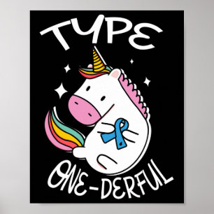 Póster Tipo uno de unicornio maravilloso para una ley de 