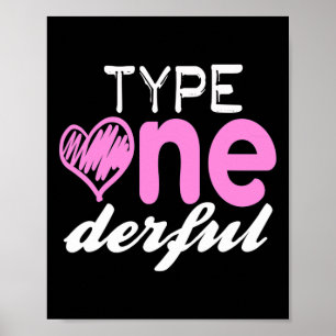 Póster Tipo Uno Maravilloso Chica Diversión T1D Sensibili