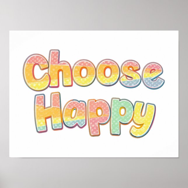 Póster Tipografía alegre y positiva para niños (Frente)