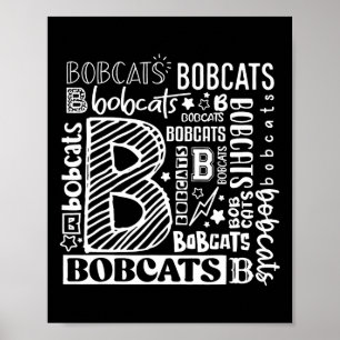 Póster Tipografía Bobcat Para Hombres Mujeres Bobcat Aman