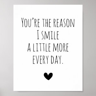 Póster Tipografía Corazón Eres La Razón