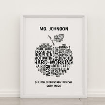 Tipografía de agradecimiento a maestros Manzana Nu