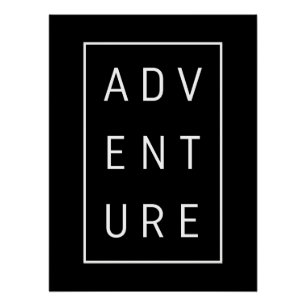 Póster Tipografía de aventura