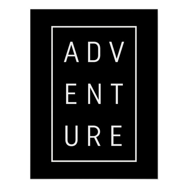 Póster Tipografía de aventura (Anverso)