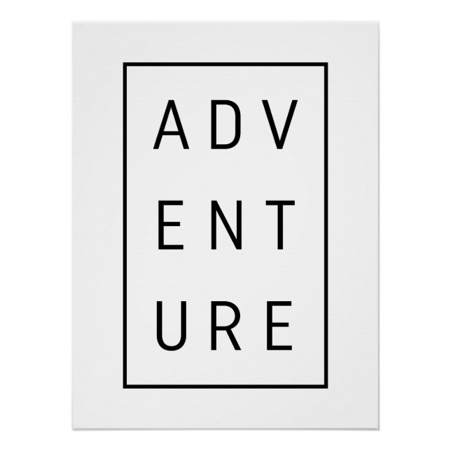 Póster Tipografía de aventura (Anverso)