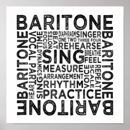 Póster Tipografía de Baritone