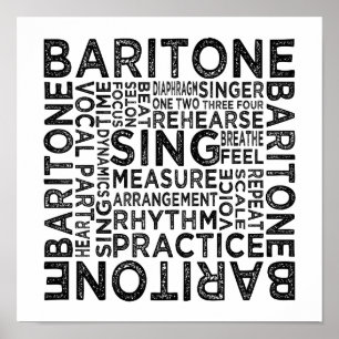 Póster Tipografía de Baritone