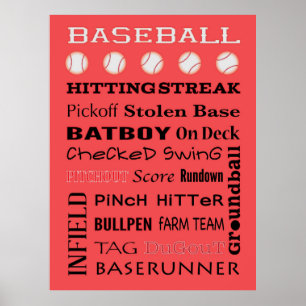 Póster Tipografía de BASEBALL