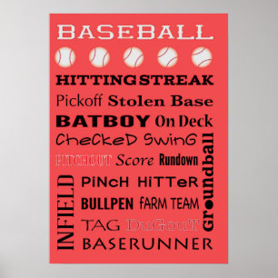 Póster tipografía de BÉISBOL