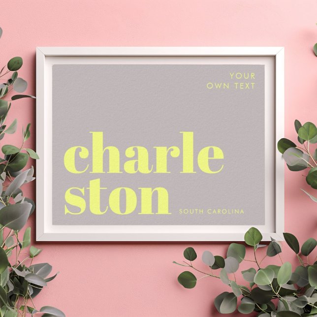 Póster Tipografía de Charleston Carolina del Sur (Subido por el creador)