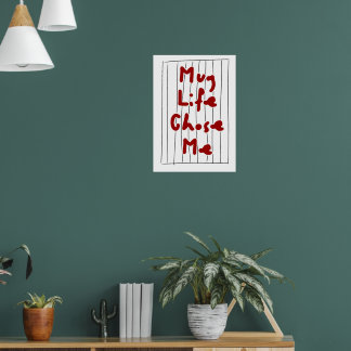 Póster Tipografía de cita divertida sobre café — La vida