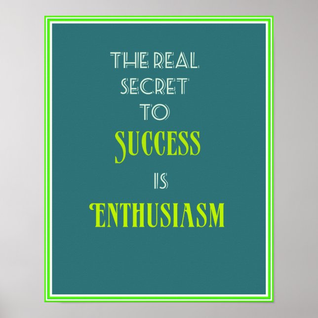 Póster Tipografía de citas inspiradoras (Frente)