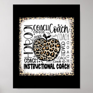 Póster Típografía de entrenador instructivo de leopardo b