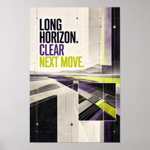 Póster Tipografía de estrategia moderna de horizonte larg