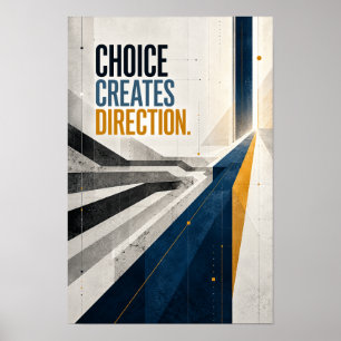 Póster Tipografía de estrategia moderna que crea direcció