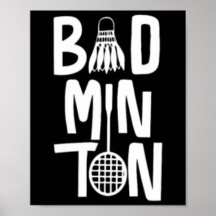Póster Tipografía de Guay Badminton con transbordador Bad