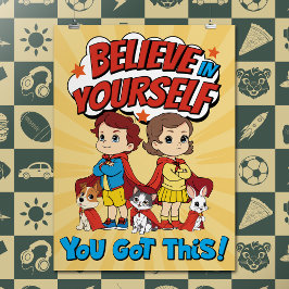 Póster Tipografía de historietas de citas Inspiradoras pa