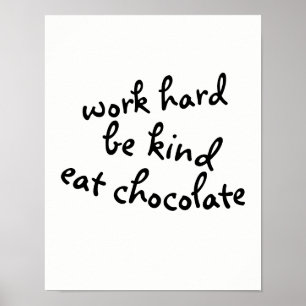 Póster tipografía de humor motivacional blanco y negro